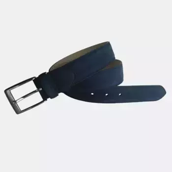 Мужской ремень из нубука Leyva, темно-синий