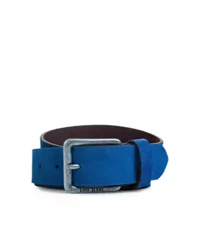 Мужской ремень из синей бархатистой кожи Lois, синий