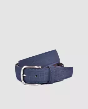 Мужской ремень из синей замши Miguel Bellido, темно-синий