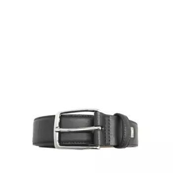 Мужской ремень из воловьей кожи черного цвета Pertegaz