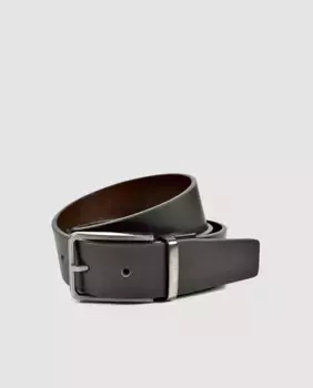 Мужской ремень Miguel Bellido из двусторонней кожи, черный