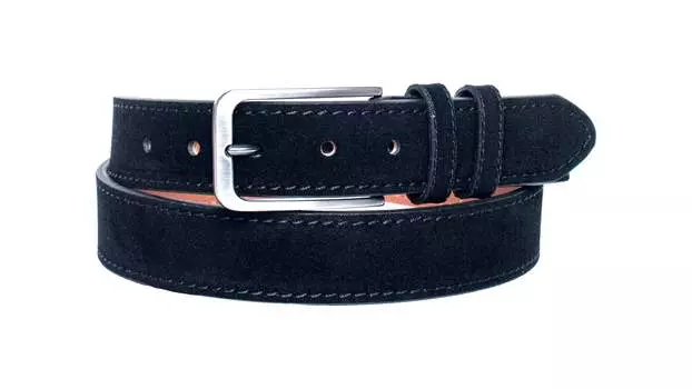 Мужской ремень Parma Black Suede Vella Pais