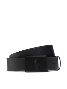 Мужской ремень Polo Ralph Lauren 36mm Pp Plaque Belt 405691693005, черный