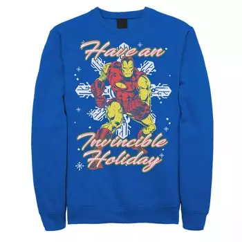 Мужской рождественский свитшот Iron Man Have An Invincible Holiday Marvel