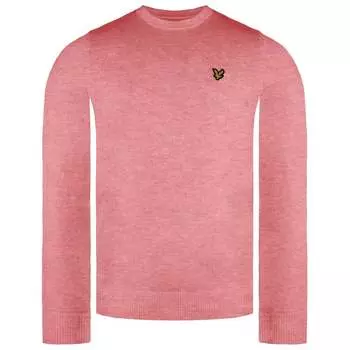 Мужской розовый свитер из мериноса Lyle & Scott, розовый