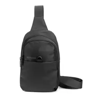 Мужской рюкзак через плечо из черного нейлона Privata, чёрный