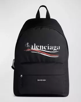 Мужской рюкзак Explorer из нейлона с логотипом Balenciaga, цвет 1090 Black