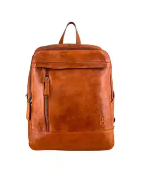 Мужской рюкзак из мытой кожи Stamp, светло-коричневый