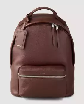 Мужской рюкзак из ткани с покрытием Sandro, темно-коричневый