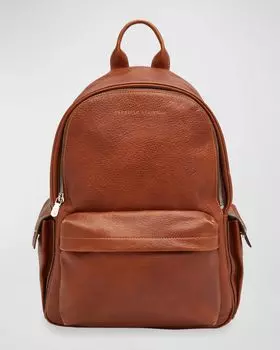 Мужской рюкзак из зерненой кожи Brunello Cucinelli, цвет C6608 Copper