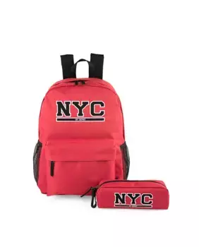 Мужской рюкзак с пеналом SKPAT, розовый