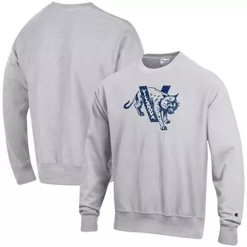 Мужской серый пуловер с логотипом обратного переплетения Villanova Wildcats Vault Logo Champion