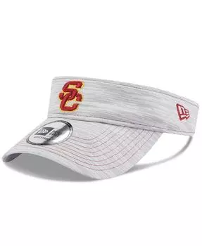 Мужской серый регулируемый козырек с логотипом USC Trojans New Era