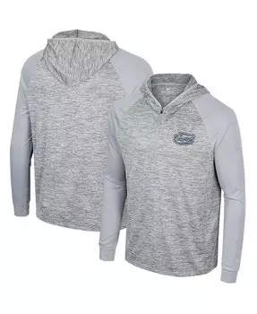 Мужской серый топ с капюшоном и застежкой-молнией до четверти с молнией на четверть реглан Florida Gators Cybernetic Raglan Colosseum, серый