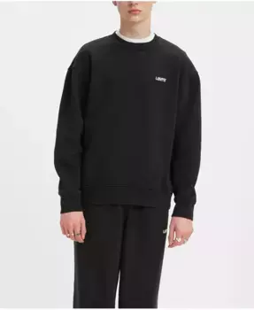 Мужской сезонный свитшот с круглым вырезом свободного кроя Levi's, черный