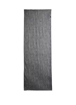 Мужской шарф антрацитового цвета с узором Etro, серый