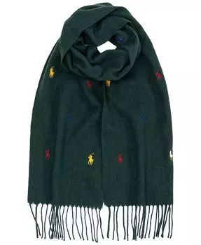 Мужской шарф для игры в поло с вышивкой Polo Ralph Lauren, зеленый