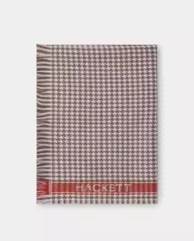 Мужской шарф из жаккардового принта с логотипом Hackett, бежевый