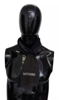 Мужской шарф Missoni из шерсти в полоску унисекс с запахом и бахромой, мультиколор