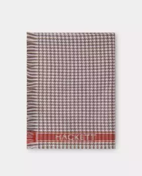 Мужской шарф с жаккардовым принтом и логотипом Hackett, бежевый