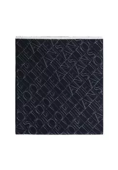 Мужской шарф - тканый шарф, бахрома, логотип по всей поверхности, жаккардовый, двухцветный JOOP! JEANS, цвет Blau One Size