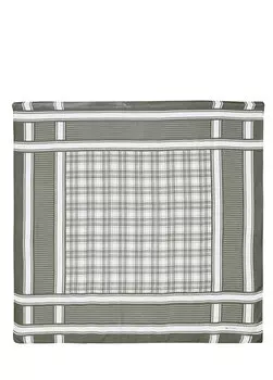 Мужской шарф в клетку с цветными блоками Kiton