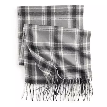 Мужской шарф в клетку Sonoma Goods For Life с начесом, цвет Grey Plaid