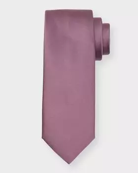 Мужской шелковый галстук из твила Canali, цвет Pink