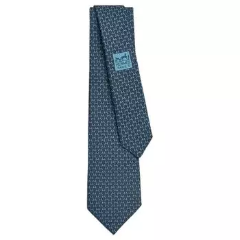 Мужской шелковый галстук Mulberry, цвет морской волны HERMES