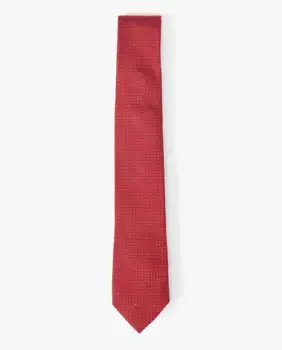 Мужской шелковый галстук с микроузором Tommy Hilfiger, красный