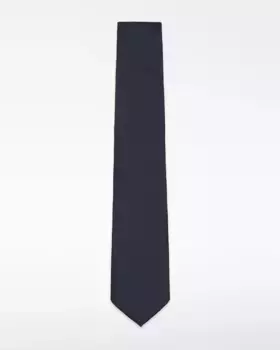 Мужской шелковый галстук синего цвета Adolfo Dominguez, тёмно-синий