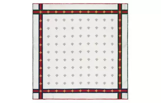 Шарф Gucci с узором, белый