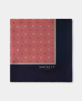 Мужской шелковый шарф с цветами Hackett, цвет Rosa