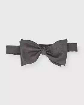 Мужской шерстяной галстук-бабочка Hollywood Glamour Brunello Cucinelli, цвет Medium Grey