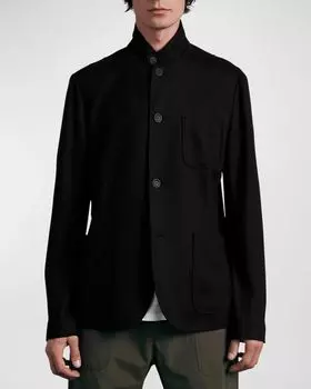 Мужской шерстяной пиджак-кардиган Prospect Rag & Bone, цвет Black