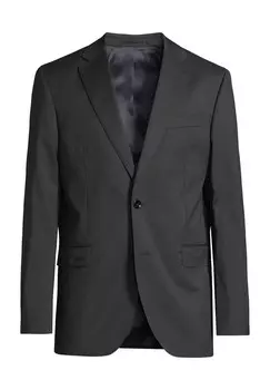 Мужской шерстяной пиджак с воротником с лацканами DUNMORE, антарцитовый