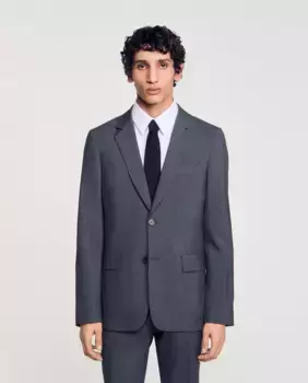 Мужской шерстяной пиджак Sandro, серый