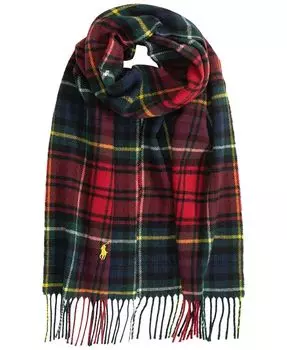 Мужской шерстяной шарф в клетку Polo Ralph Lauren, мультиколор