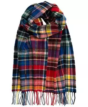Мужской шерстяной шарф в клетку Polo Ralph Lauren, красный