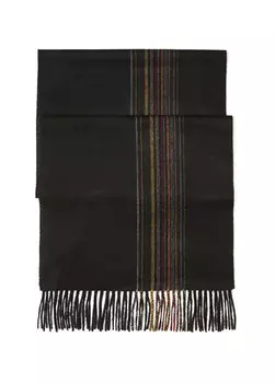 Мужской шерстяной шарф в коричневую полоску Paul Smith