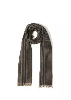 Мужской шерстяной шарф в полоску из норки George Hogg