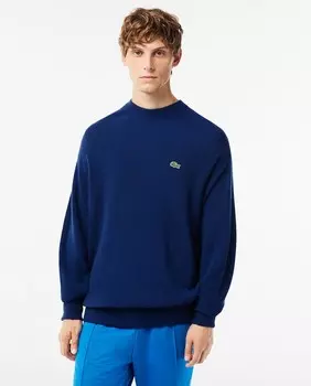 Мужской шерстяной свитер Fit Relax с круглым вырезом Lacoste, красный