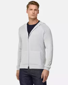 Мужской шерстяной свитер с длинными рукавами Boggi Milano, белый