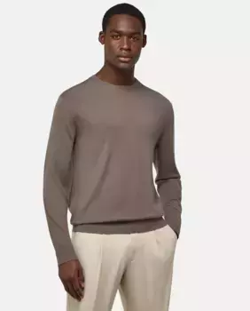 Мужской шерстяной свитер с длинными рукавами Boggi Milano, цвет Topo