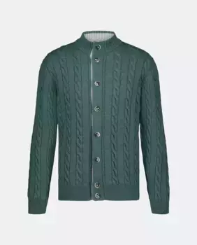 Мужской шерстяной жакет на пуговицах Mirto, цвет Verde Militar