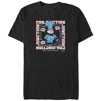 Мужской школьный рок! Футболка с графическим рисунком Conjunction Junction Licensed Character, черный