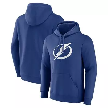 Мужской синий пуловер с капюшоном с логотипом Tampa Bay Lightning Prima Fanatics