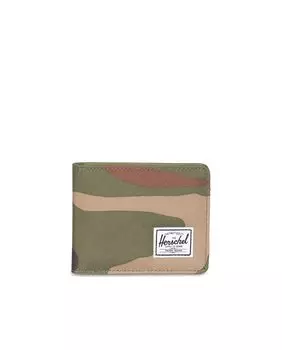 Мужской складной кошелек из ткани зеленого цвета в стиле милитари Herschel