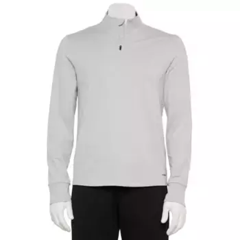 Мужской спортивный джемпер с сетчатой текстурой и застежкой-молнией на четверть метра Motion, серый