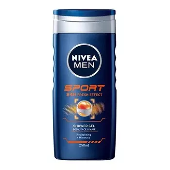 Мужской спортивный гель для душа 250мл, Nivea